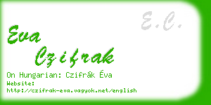 eva czifrak business card